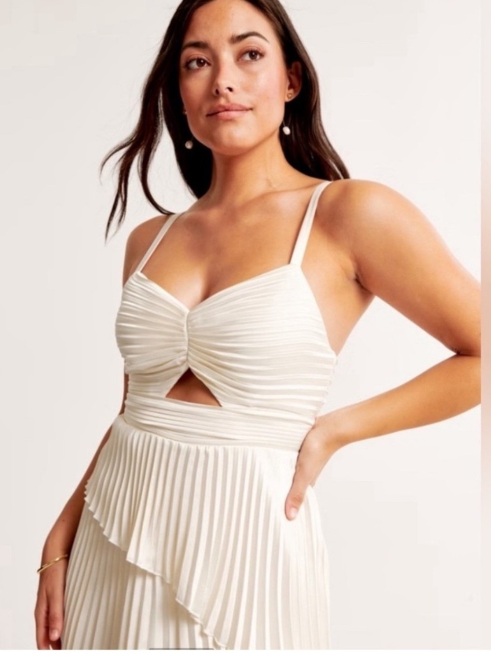 Abercrombie & Fitch New!!! Giselle Pleated Tiered Maxi large - Picture 2 of 9